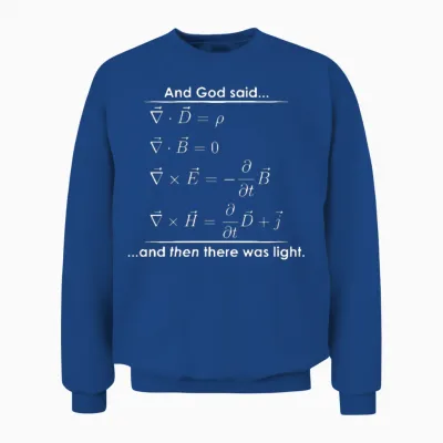 Mathematics Tee Shirt Funny Science T Shirts Tees Unisex Sweatshirt - Royal