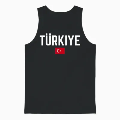 Türkiye Türkei Flagge | Damen Herren Kinder Türkei Unisex Tank Top - Black