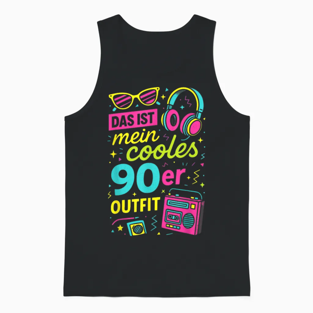 Das Ist Mein Cooles 90er Outfit - 90s 80s Unisex Tank Top in Black