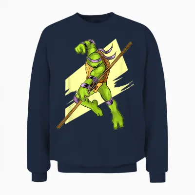 Donatello in Fighting Stance Unisex Sweatshirt - Navy