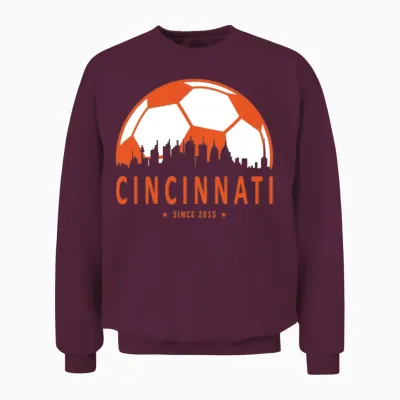 Cincinnati, Fc Cincinnati, Cincy, Fc Cincy, Soccer Unisex Sweatshirt - Maroon