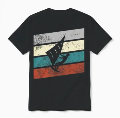 Kite Retro Unisex T-Shirt - Black