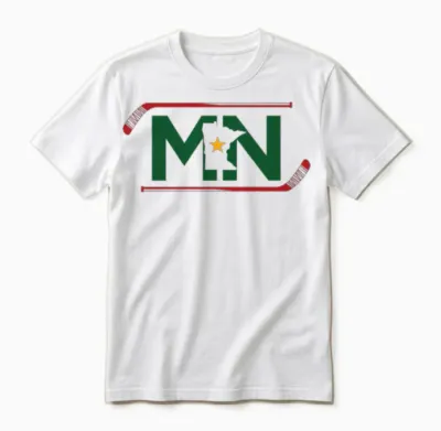 Mn the State of Hockey Unisex T-Shirt - White