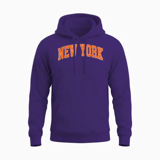 New York - Throwback Design Print - Classic Unisex Hoodie - Purple