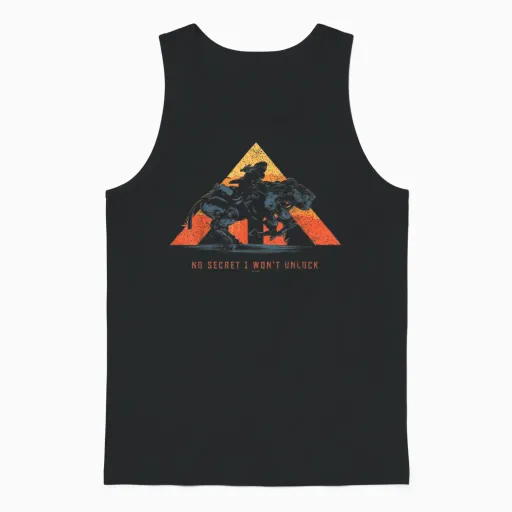 Horizon Forbidden West No Secret I Won't Unlock Portrait Unisex Tank Top in Black