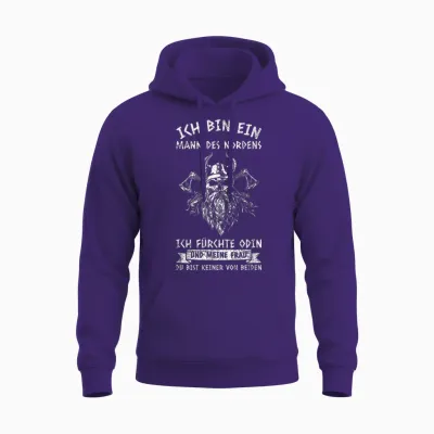 Ich Bin Ein Mann Des Nordens Wikinger Nordmänner Unisex Hoodie - Purple