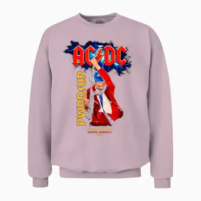 Ac/dc Pwr Up Charlotte Nc North American Tour 2026 Photo Unisex Sweatshirt - Light Pink