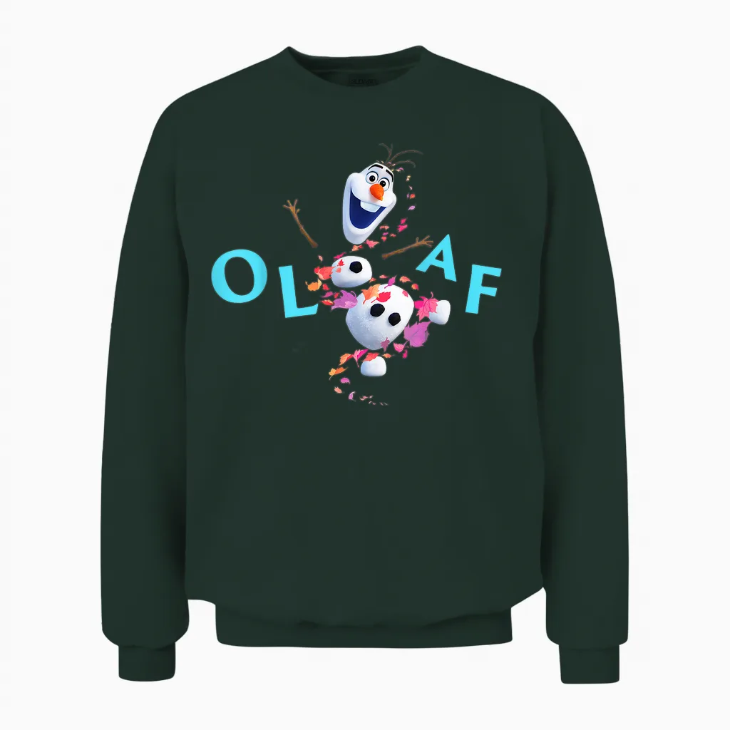 Disney Frozen 2 Olaf Loves Fall Unisex Sweatshirt in Forest