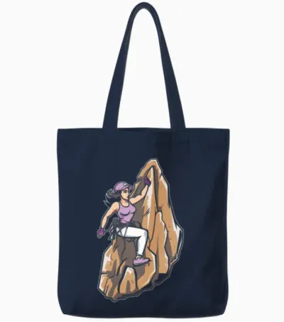 Hiking Hike Cool Tote Bags - Navy