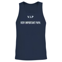 Vip Very Important Papa — Dad Unisex Tank Top - Navy – 2