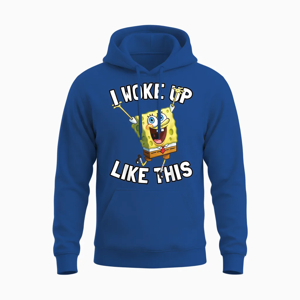 Mademark X Spongebob Squarepants - Spongebob Squarepants I Woke Up Like This Unisex Hoodie in Royal