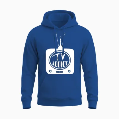Tv Addict Retro Unisex Hoodie - Royal
