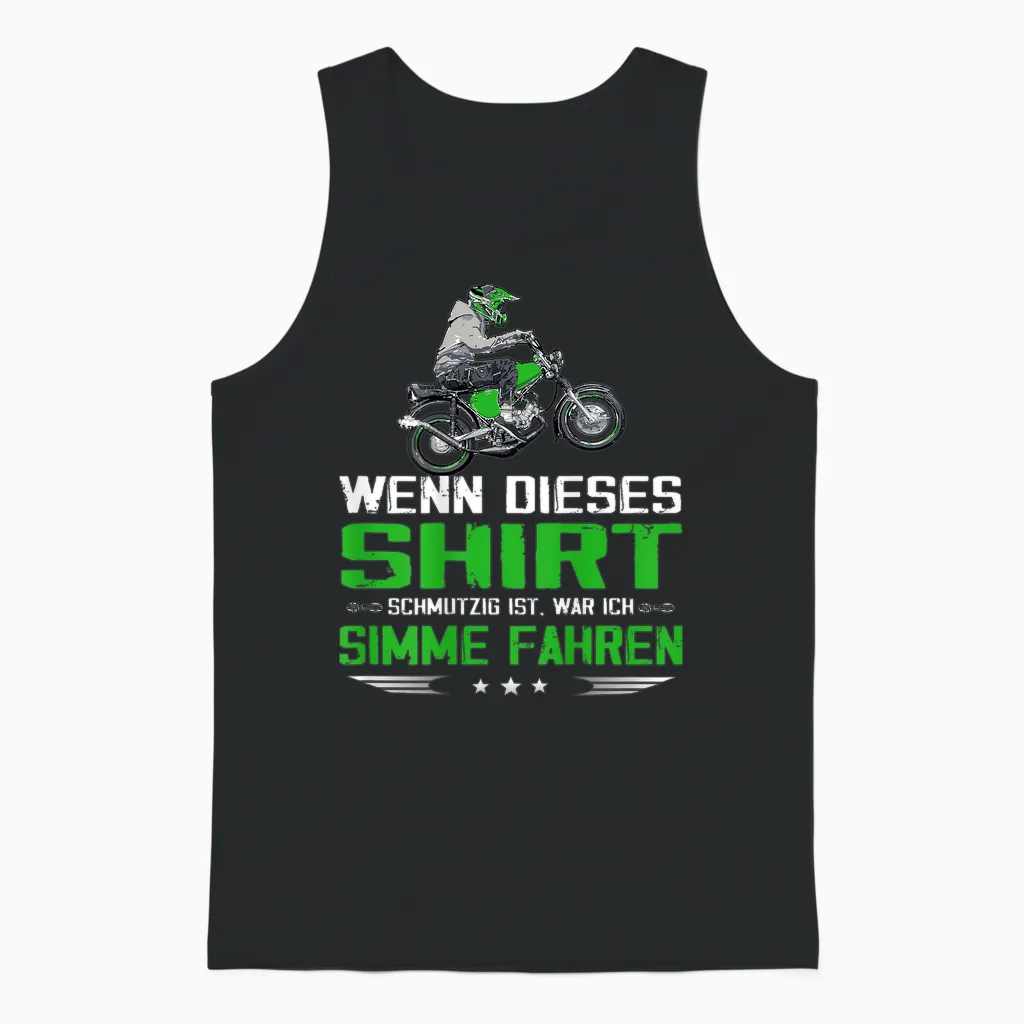 Lustiger Simme Spruch Simsonfahrer Moped Unisex Tank Top in Black