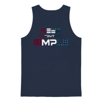 Keep Everything Simple Unisex Tank Top - Navy – 1