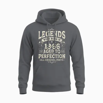 1966 Vintage Birthday Gift Unisex Hoodie - Charcoal