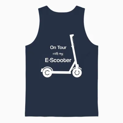 Scooter Electric Scooter Electro Scooter Unisex Tank Top - Navy