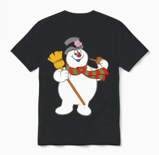 Frosty the Snowman New Sku Christmas Gift Unisex T-Shirt in Black