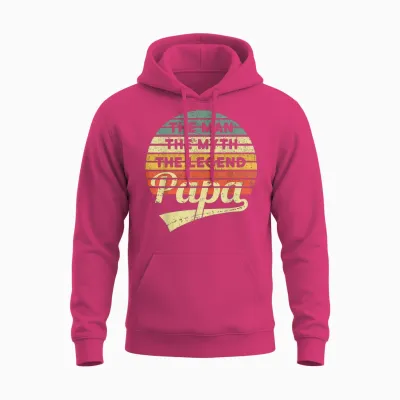 Vatertag Retro - the Man the Myth the Legend Papa Unisex Hoodie - Heliconia