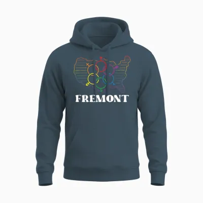 Fremont Pride Flag Pride Month Lgbtq Flag Lgbt Com Unisex Hoodie - Dark Heather