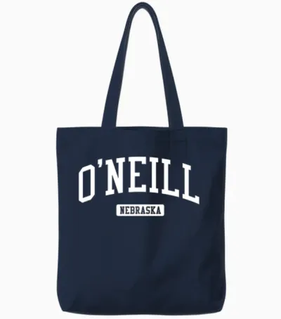 O'neill Nebraska Ne Sportdesign Im Vintage-Stil Langarmshirt Tote Bags - Navy