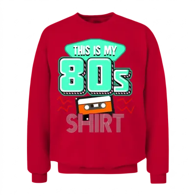 Retro 1980 80s Unisex Sweatshirt - Red