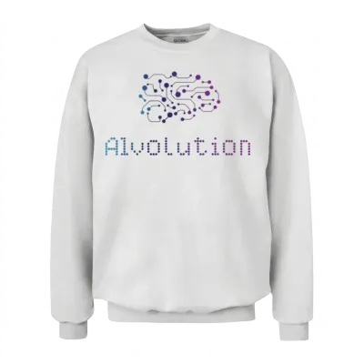 Aivolution Neural Network Logo T Unisex Sweatshirt - White