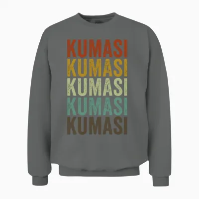 Kumasi Ghana Retro Vintage Unisex Sweatshirt - Graphite Heather