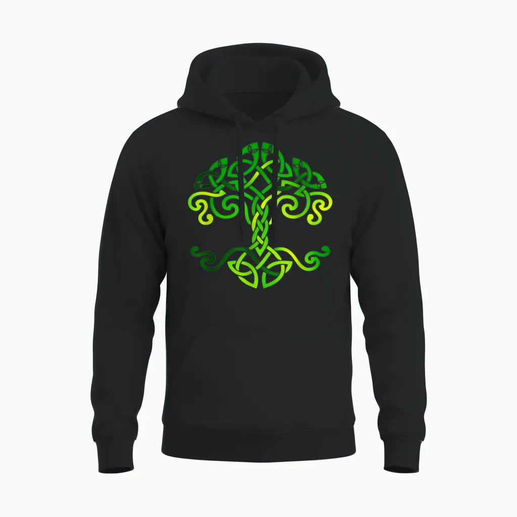Irland Geschenk Flagge Ireland Vintage St. Patricks Day Unisex Hoodie in Black