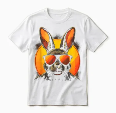 Cooler Haase Bunny Mit Sonnenbrille Ostern Unisex T-Shirt - White