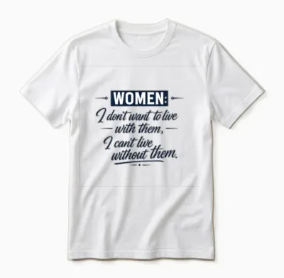 Women Quote Funny Typographic Shirt Design\n Unisex T-Shirt - White