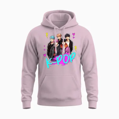 K Pop Boy Band Unisex Hoodie - Light Pink