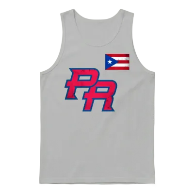 Puerto Rico 2023 Baseball Flag Pride Red Boricua Unisex Tank Top - Ash