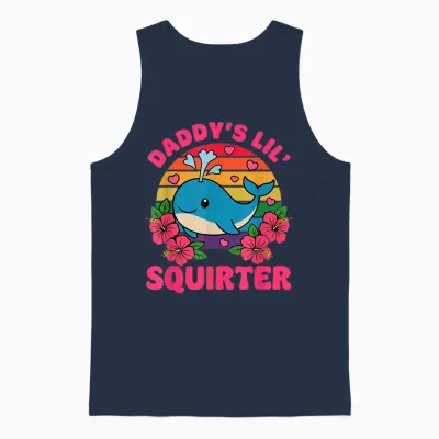 Daddy's Lil Squirter Peinlicher Frauen Sarkastischer Spruch Unisex Tank Top - Navy