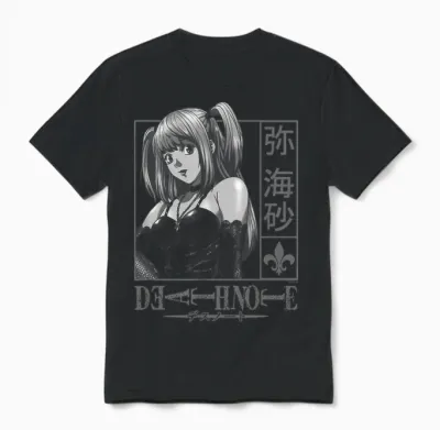 Death Note Misa Kanji Frame Anime Unisex T-Shirt - Black