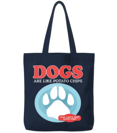 Dogs Are Like Dog Owner Tote Bags - Navy
