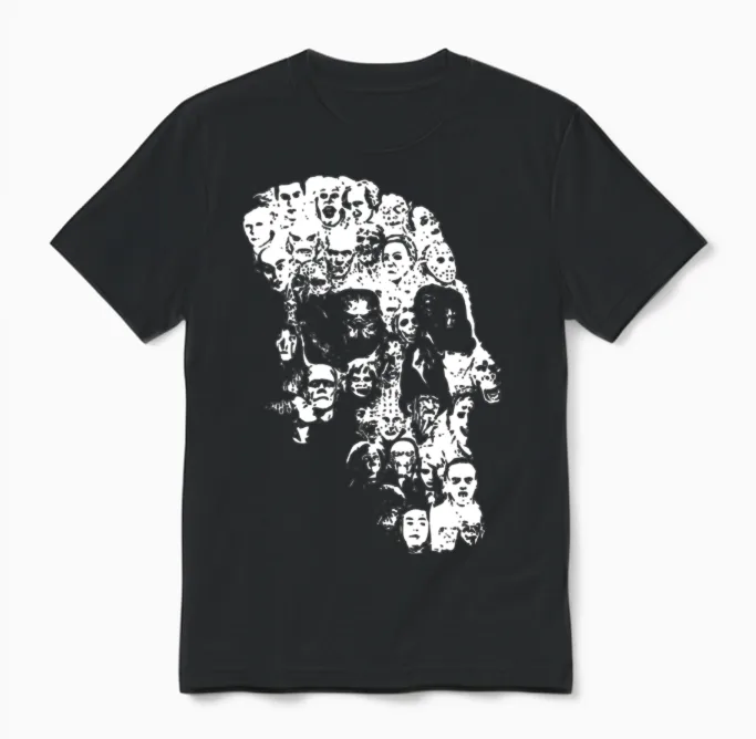 Horror Skull - Halloween Unisex T-Shirt in Black