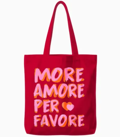 More Amore per Favore X Mehr Liebe - Selbstliebe Selflove T-Shirt, White Tote Bags - Red