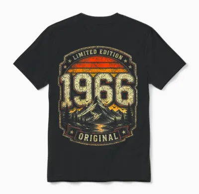 60. Geburtstag Mann Frau 60 Jahre 1966 Deko Geschenk Lustig Unisex T-Shirt - Black
