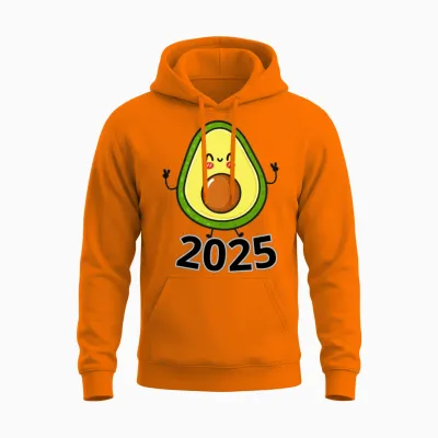 2025 Avocado Unisex Hoodie - Safety Orange