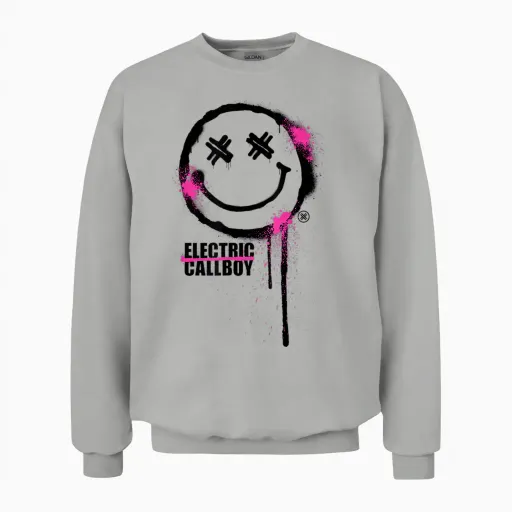 Spray Smile Unisex Sweatshirt in Ash