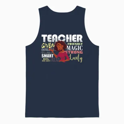 Hbcu Teacher Afro Historically Black College Unisex Tank Top - Navy