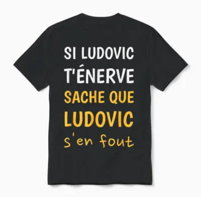 Ludovic Men's Name Ludovic Personalized Gift Ludovic Unisex T-Shirt - Black