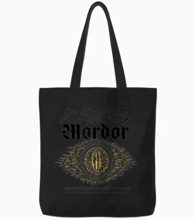 Lord of the Rings Mordor Eye of Sauron Tote Bags - Black