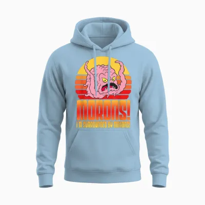 Mademark X Teenage Mutant Ninja Turtles - Krang: Morons! I’m Surrounded by Morons! Tmnt Retro Funny Unisex Hoodie - Light Blue