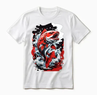 Fanny, Beautiful Red Fish Design .cool Fish Design Unisex T-Shirt - White
