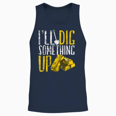 Gold Panning Gold Mining Unisex Tank Top - Navy