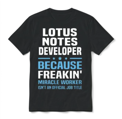 Lotus Notes Developer Unisex T-Shirt - Black