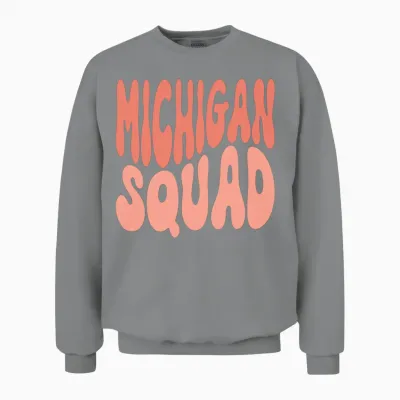 Michigan Squad Cute Retro Unisex Sweatshirt - Sport Grey