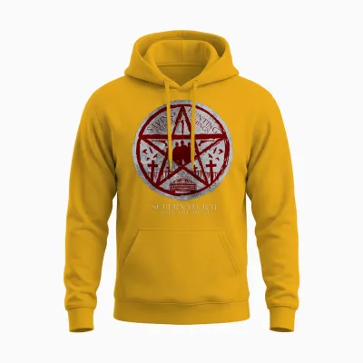 Supernatural Saving People Hunting Things Langarmshirt Unisex Hoodie - Gold