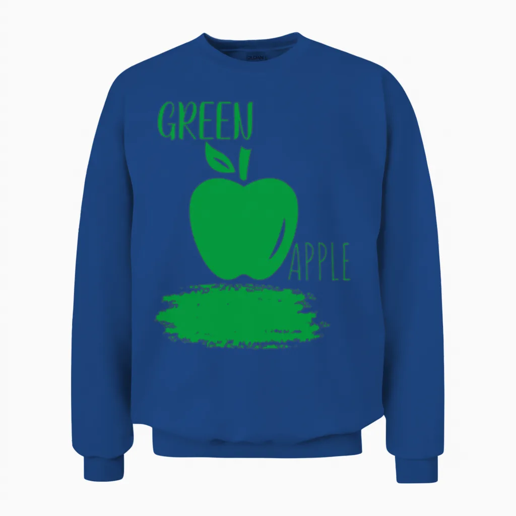Awesome Green Apple Unisex Sweatshirt in Royal